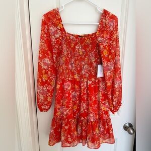 1. State Red Floral  Dress